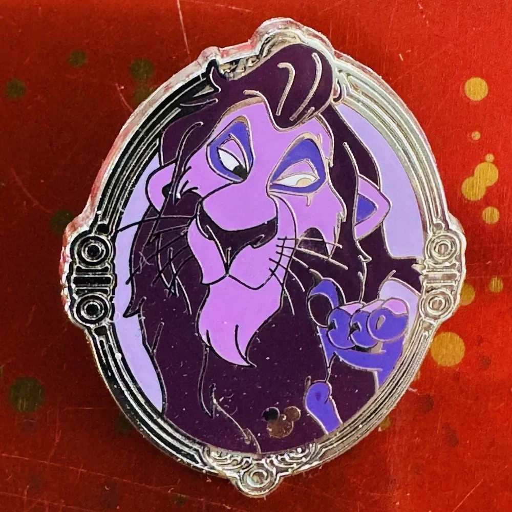 RARE Disney Pin DLR Scar Lion King Villain Magic Mirror Hidden Mickey 2010